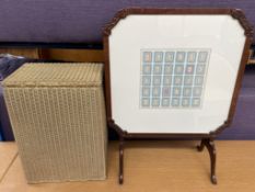 A loom laundry basket together with a folding table / fire screen