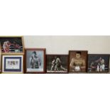 Boxing - a collection of signed framed photographs including Leon Spinks, Muhammad Ali,