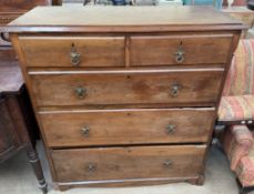 An Edwardian walnut chest,