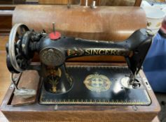 A Singer sewing machine,