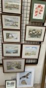 Heather Hopkin A cottage on a beach Watercolour Signed Together with a collection of paintings by