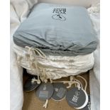 You Bamboo King size duvet sets, in blue, white and Taupe by Primal living,