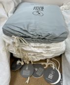 You Bamboo King size duvet sets, in blue, white and Taupe by Primal living,