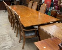 A modern dining suite comprising an extending dining table,