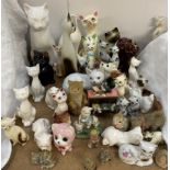 Circa Forty porcelain cats etc