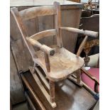 A 19th century child's rocking chair