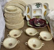 A Crown Ducal part dinner set together with Shorter and Sons pottery etc