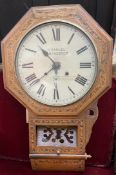 A Victorian drop dial wall clock, H Samuel,