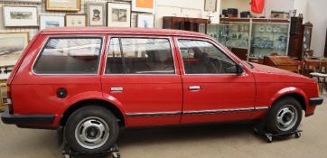 An Opel Kadette GL estate, 1297cc in red, first registered 01-07-81,