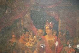 19th Century British School The Judgement of King Solomon Oil on canvas 108 x 84cm