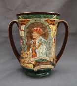 A Limited edition Royal Doulton pottery loving cup,