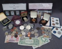 Britain's First Decimal coins together with other coins,