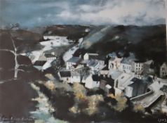 John Knapp Fisher A Welsh valley scene A limited edition print,