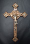 A Crucifix depicting Jesus and the four evangelists,