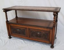 An oak monks bench,