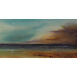 David Dixon Low tide at White Sands Watercolour Signed 25.