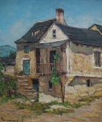 Robert Perrot Vielle Maison Del La Rigaldie Oil on canvas Signed and dated 77 53.