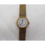 A lady's 9ct yellow gold Longines Presence wristwatch, with a circular dial and Roman numerals,