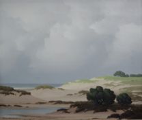 Pierre de Clausade Dunes dans le sable Oil on canvas Signed and label verso 45 x 54cm