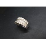 A diamond line ring,