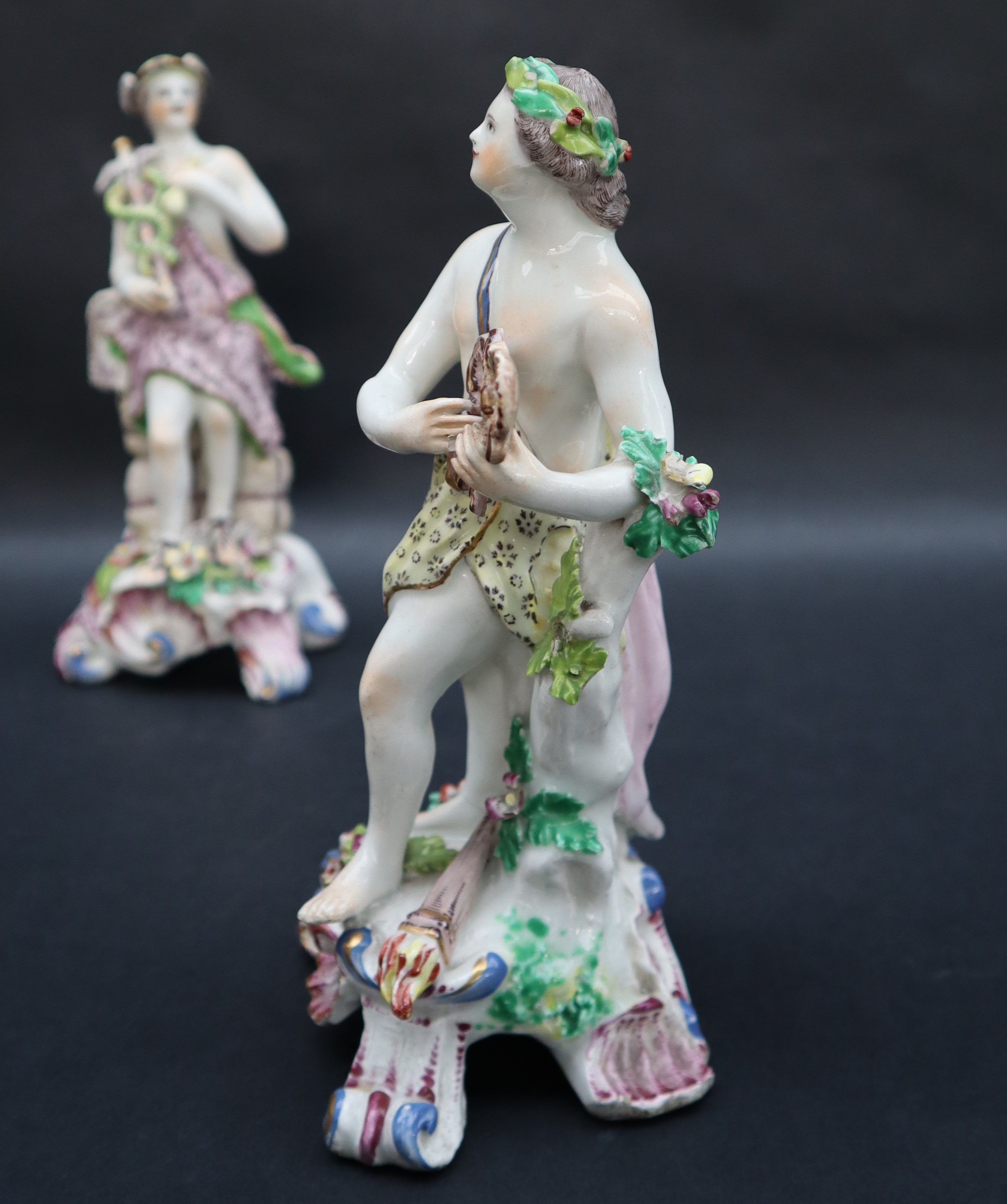 A Bow porcelain figure of Hermes, - Image 8 of 12