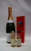 A bottle of House of Commons champagne together with an Innis and Gunn 2004 limited edition bottle