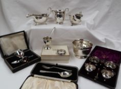 An Elizabeth II silver sauce boat, Birmingham, 1963 together another silver sauce boat,