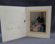 A 1950 Queen Elizabeth II and Prince Philip signed Christmas card,