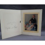 A 1950 Queen Elizabeth II and Prince Philip signed Christmas card,