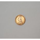 A Victorian gold shield back half sovereign,