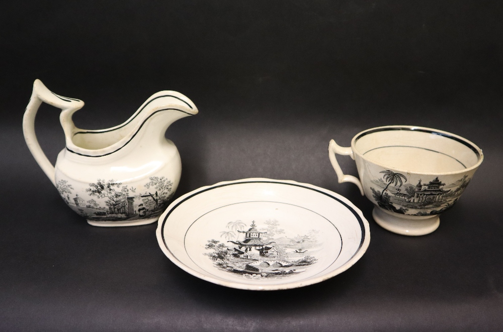 A Llanelly pottery Amherst Japan pattern teapot together with a Swansea blue and white Ladies with - Image 5 of 12