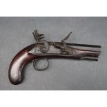 A flintlock pistol, with an octagonal barrel, with ram rod, the side plate engraved "H Nock", 19.
