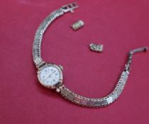 A 9ct gold lady's Rotary wristwatch, with a circular dial,