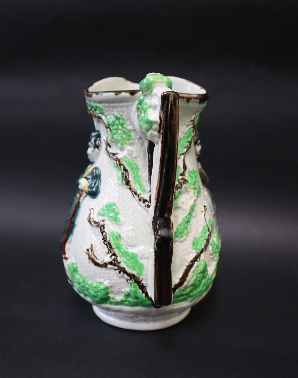 A 19th century Staffordshire relief moulded jug "Crimea"depicting two soldiers on either side each - Image 4 of 7