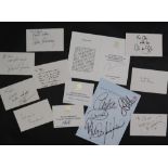 Autographs - Signed sheets including Ian Rush, Sean Connery, Donald Sinden, Lord Falconer,