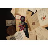 Three World War II medal including the Defence Medal, The British war Medal and the 1939-1945 Star,