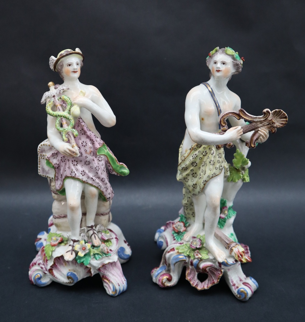 A Bow porcelain figure of Hermes,