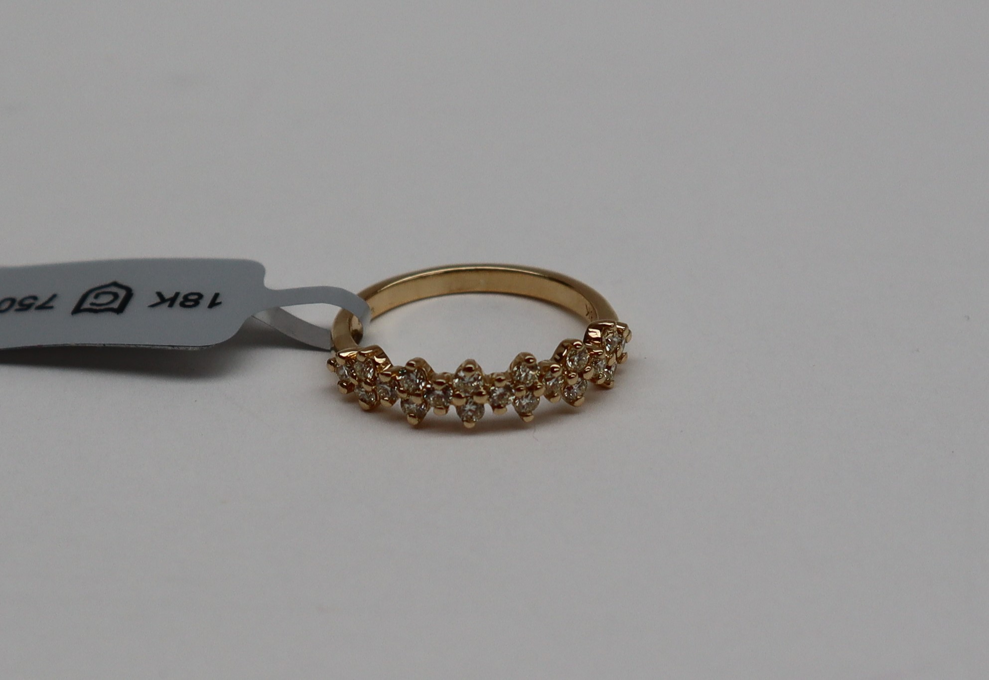 Gemporia - An 18k gold natural yellow diamond Tomas Rae ring, set with nineteen round diamonds, - Image 3 of 5
