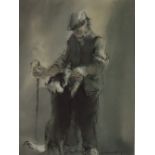 William Selwyn A farmer and dog Limited edition print No. 101/300 Signed in pencil to the margin 36.
