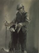 William Selwyn A farmer and dog Limited edition print No. 101/300 Signed in pencil to the margin 36.