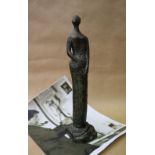 Manuel Iturri Guzman Standing figure A pottery figure Signed 24cm high Together with a photocopy