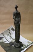 Manuel Iturri Guzman Standing figure A pottery figure Signed 24cm high Together with a photocopy