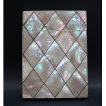 A Victorian mother of pearl card case,