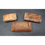 A 19th century burr wood snuff box, of rectangular form,