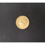 An Emperor Napoleon gold 20 Franc coin dated 1812