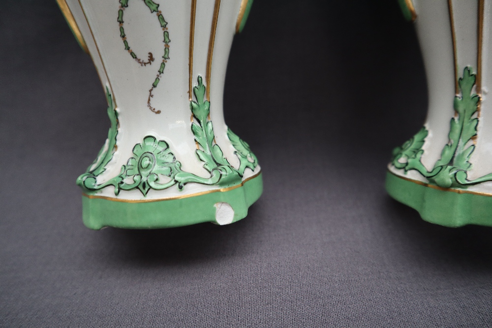 A pair of Royal Bonn pottery twin handled vases, - Image 3 of 7