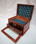 A Victorian walnut jewellery casket,