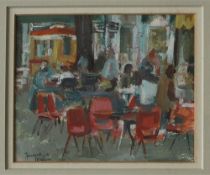 Jacqueline Alkema Cardiff The Hayes IV Mixed Media Signed and label verso 14 x 17cm