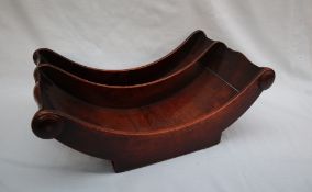 A 19th century mahogany two division cheese coaster,