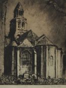 Frank Brangwyn Notre Dame Etching Signed 25 x 20cm (image size)